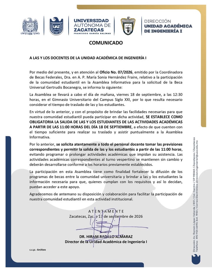 Unidad Académica de Ingeniería I, UAZ